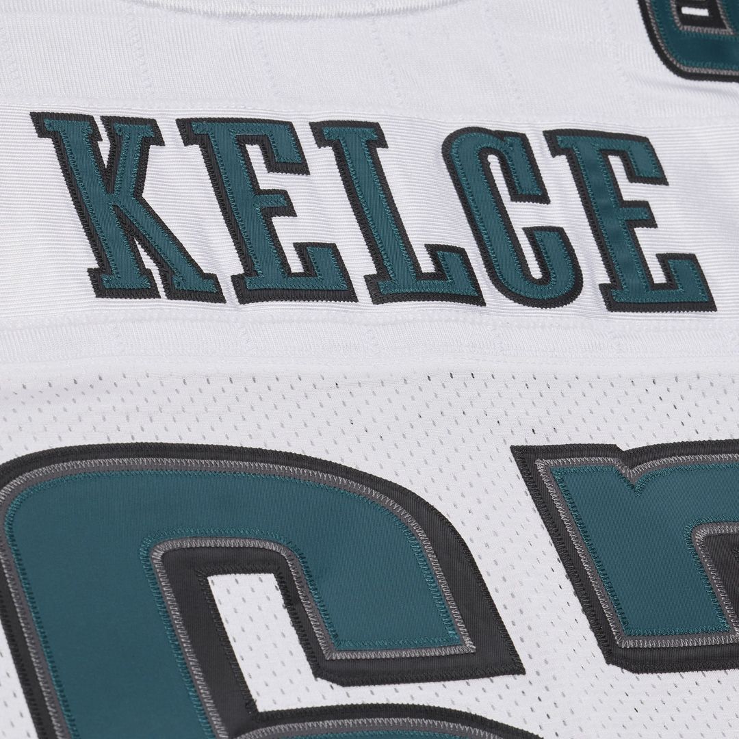 Philadelphia Eagles Jason Kelce White 2011 Authentic Throwback Jersey product image 7, provided for visual reference and