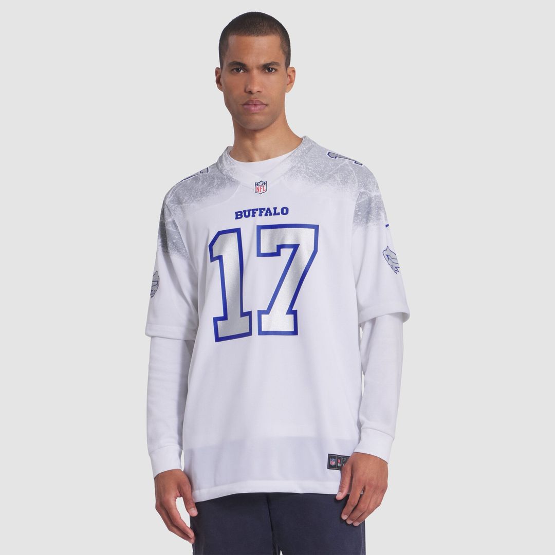 Buffalo Bills Josh Allen White Rivalries Collection Game Jersey product image 3, provided for visual reference and product