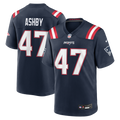 New England Patriots Julian Ashby Navy Team Game Jersey product image 1, provided for visual reference and product detail