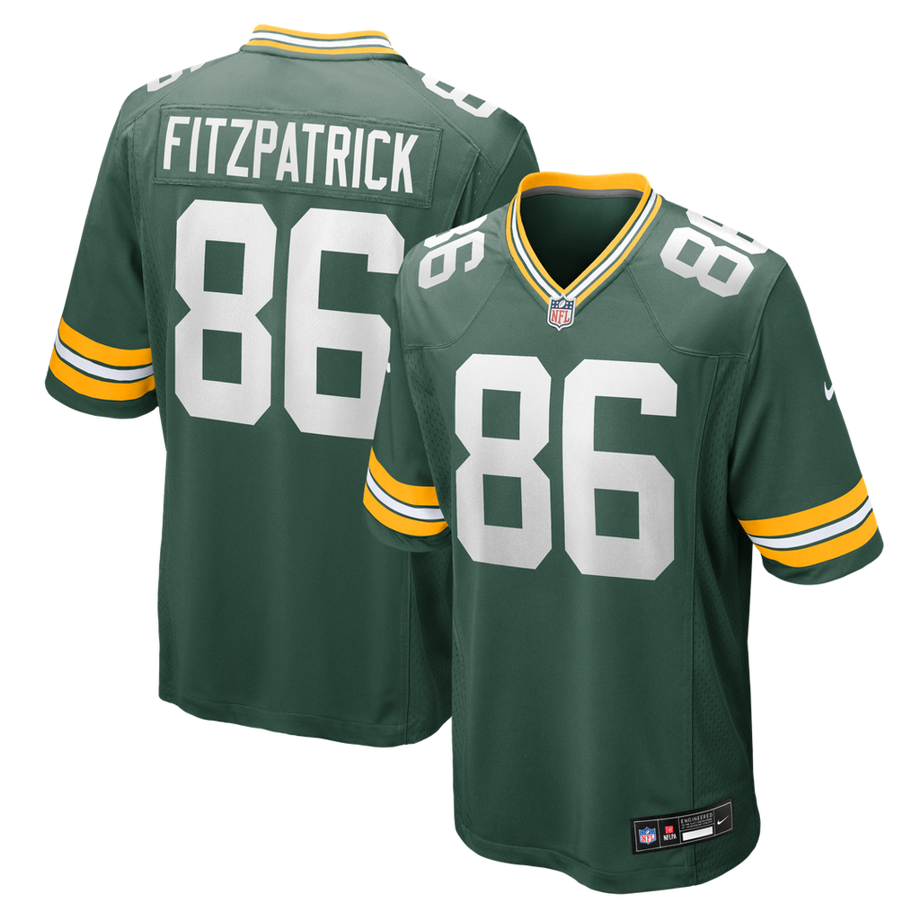 Green Bay Packers John FitzPatrick Green Team Game Jersey product image 1, provided for visual reference and product detail