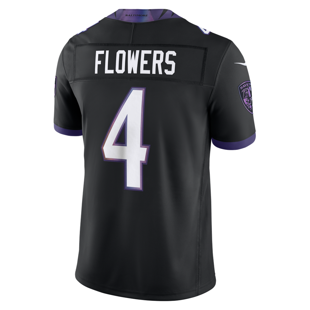 Baltimore Ravens Zay Flowers Black Alternate Alternate Vapor F.U.S.E. Stitched Limited Jersey product image 3, provided for