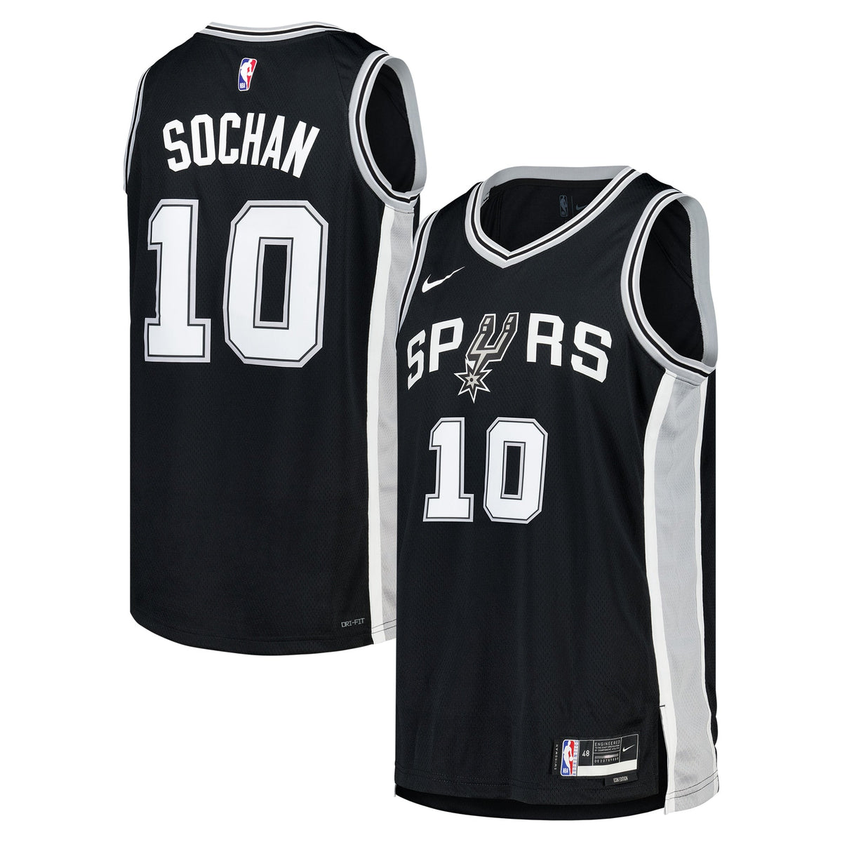San Antonio Spurs Icon Basketball Jersey - Jeremy Sochan - Unisex product image 1, provided for visual reference and product