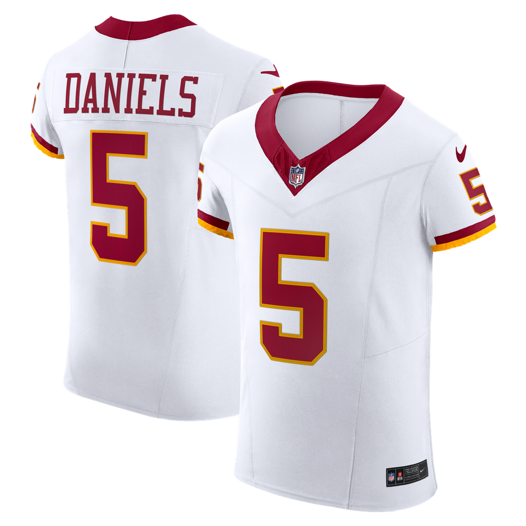 Washington Commanders Jayden Daniels White Alternate 2 Super Bowl Era Vapor F.U.S.E. Elite Jersey product image 1, provided