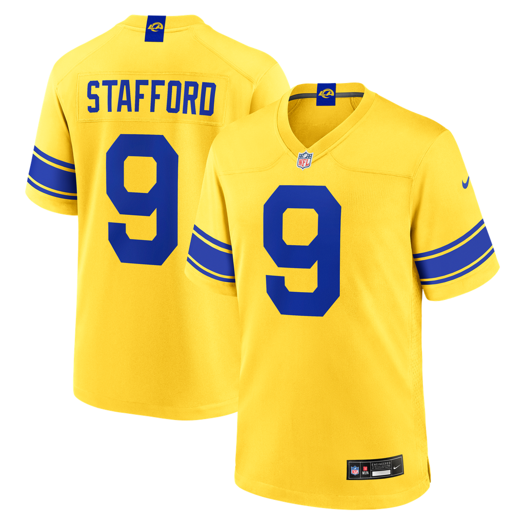 Los Angeles Rams Matthew Stafford Classic Sol Game Jersey product image 4, provided for visual reference and product detail