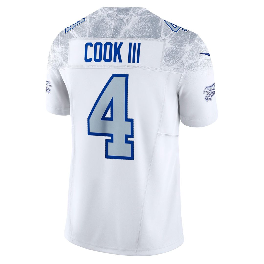 Buffalo Bills James Cook III White Rivalries Collection Stitched Limited Jersey product image 3, provided for visual
