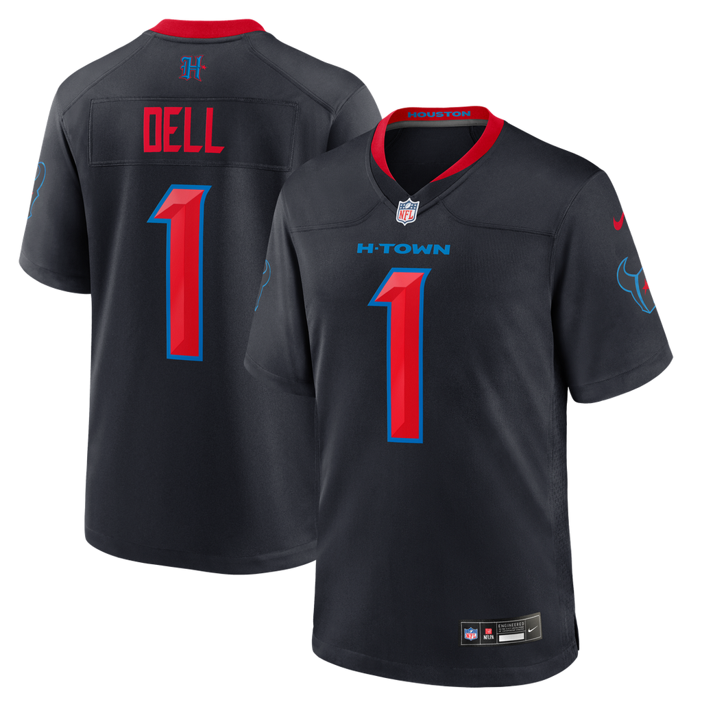 Houston Texans Tank Dell Navy Alternate Game Jersey product image 1, provided for visual reference and product detail review