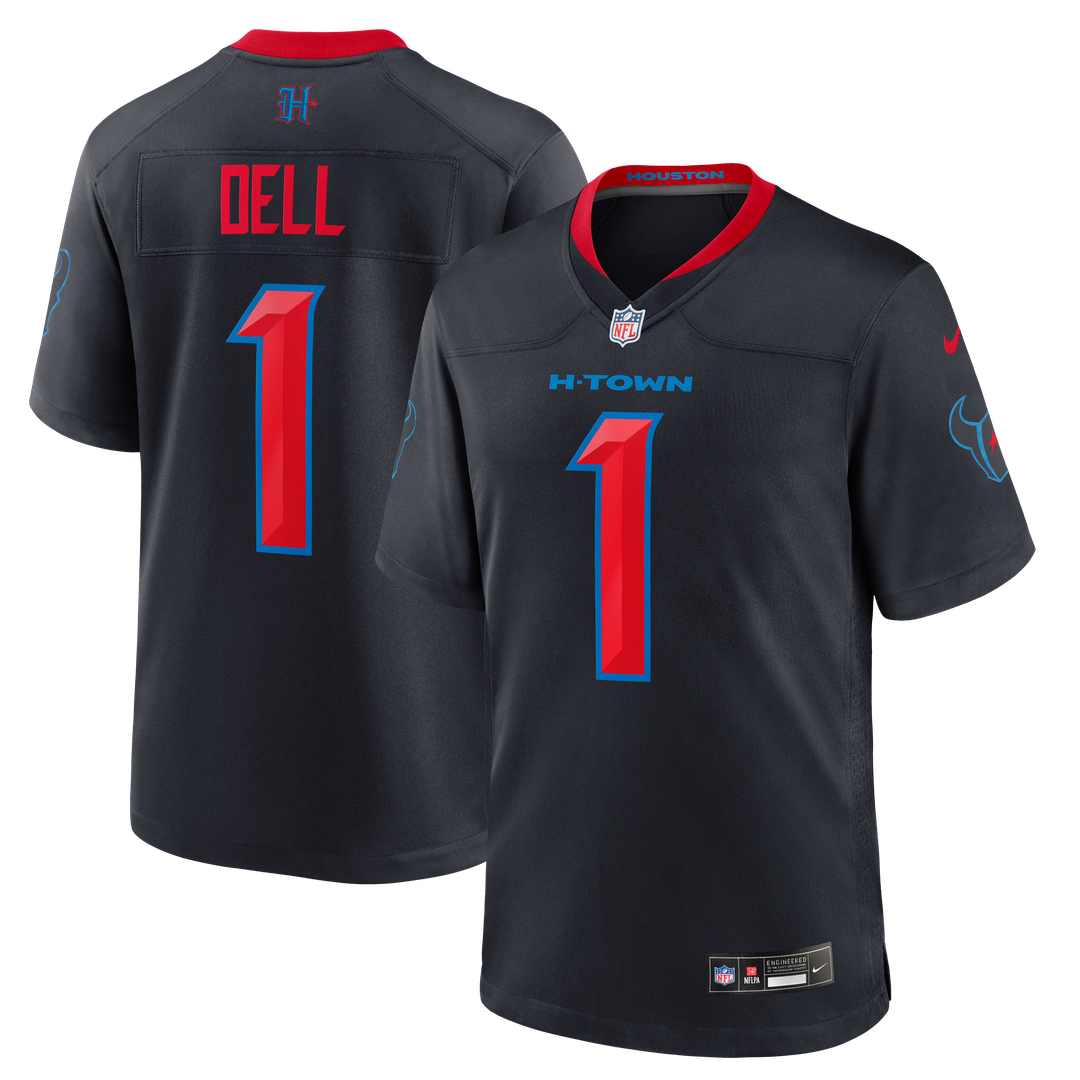 Houston Texans Tank Dell Navy Alternate Game Jersey product image 1, provided for visual reference and product detail review