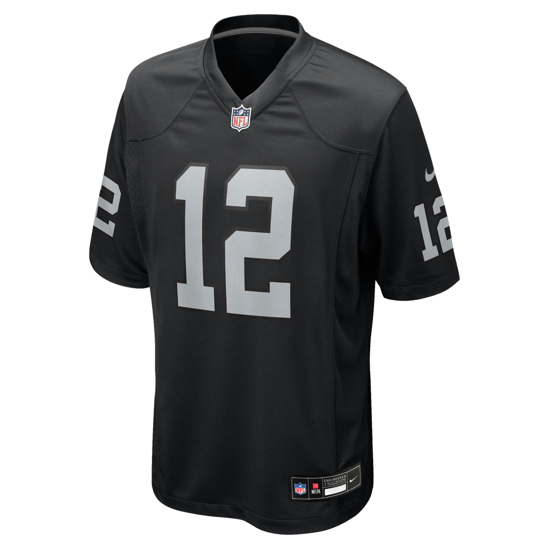 Las Vegas Raiders Aidan O'Connell Black Team Game Jersey product image 2, provided for visual reference and product detail