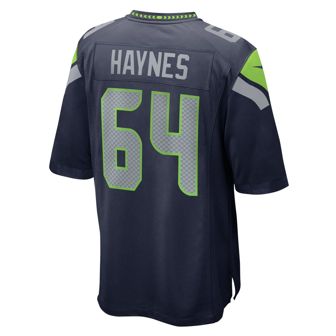 Seattle Seahawks Christian Haynes College Navy Game Jersey product image 3, provided for visual reference and product detail