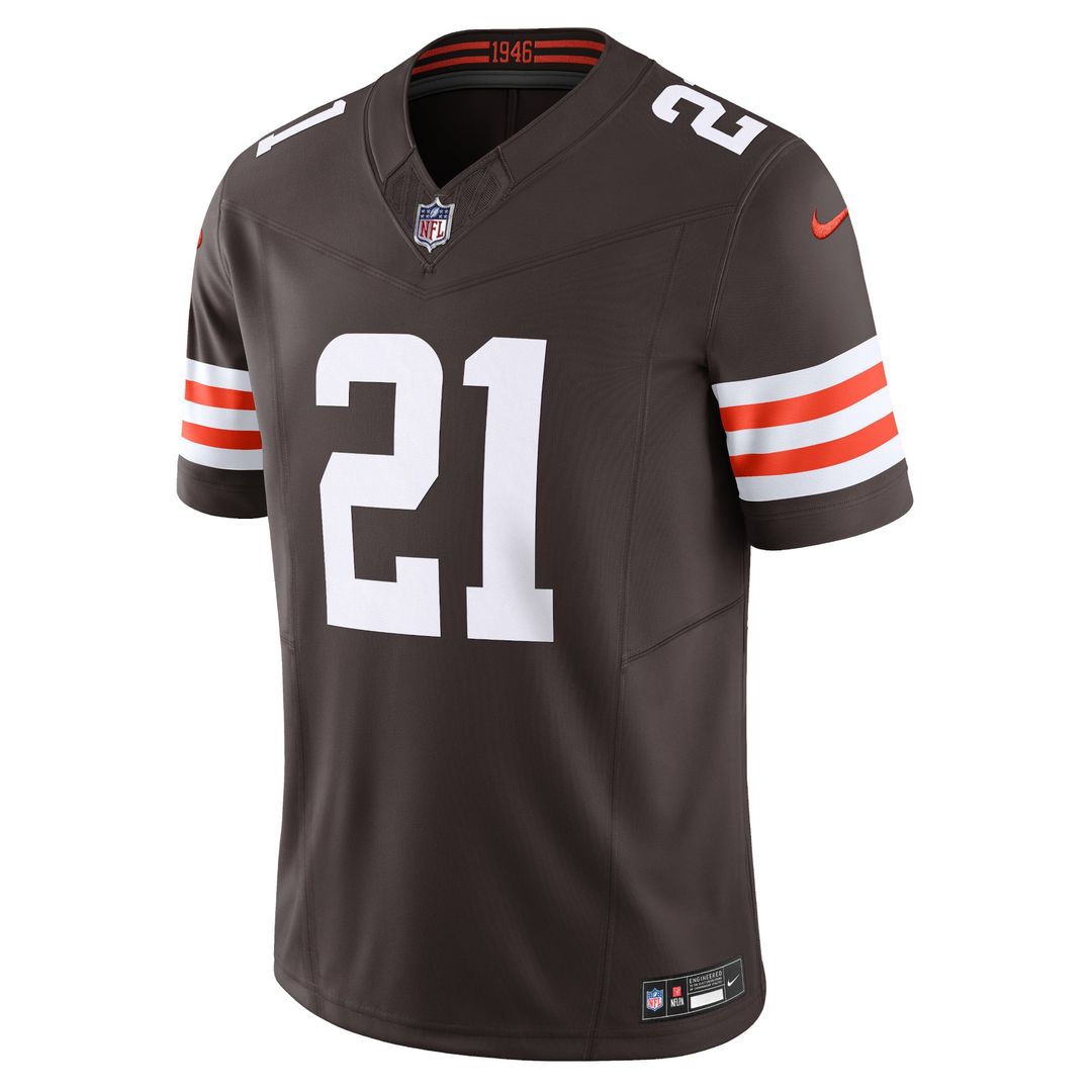 Cleveland Browns Denzel Ward Brown Vapor F.U.S.E. Limited Jersey product image 2, provided for visual reference and product