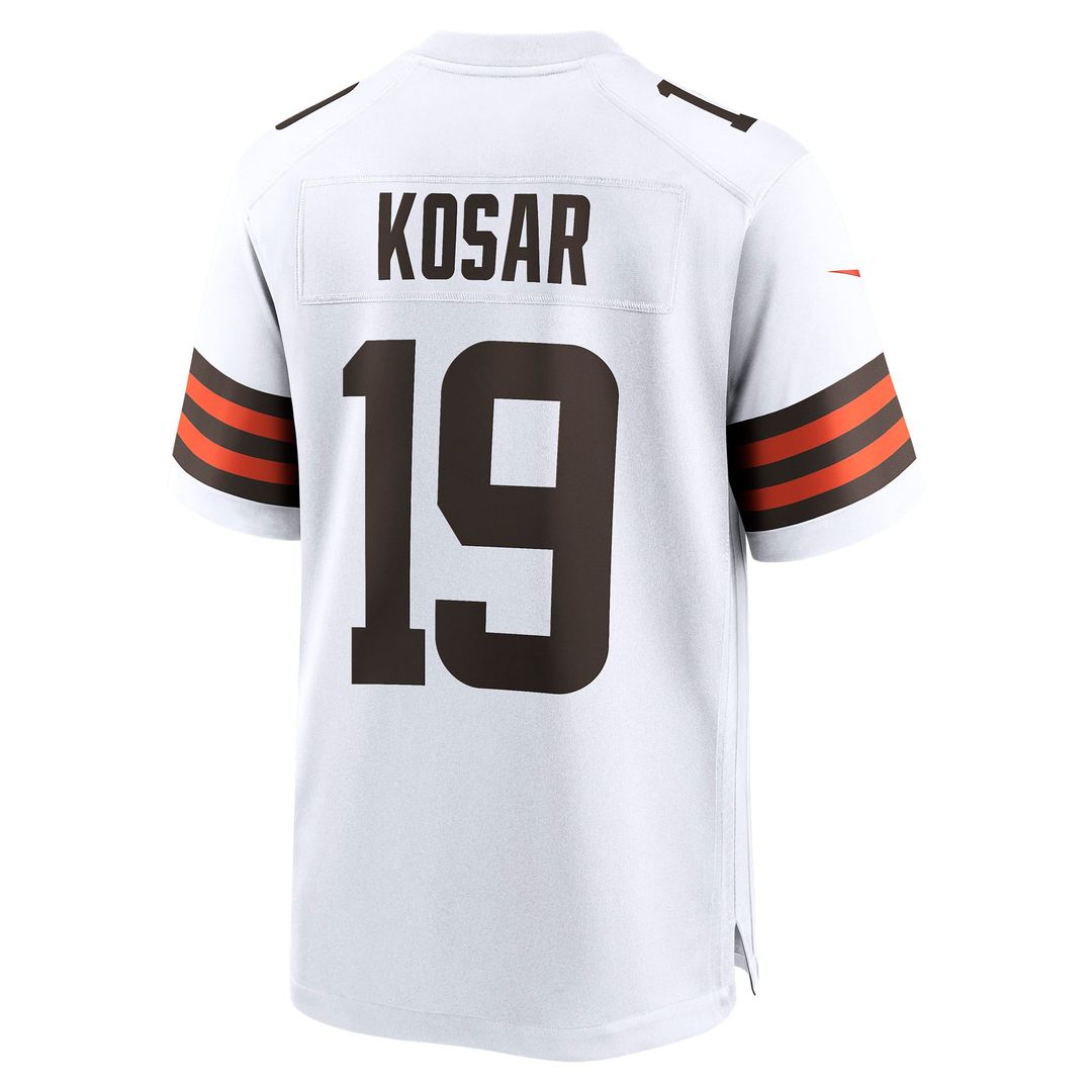 Cleveland Browns Bernie Kosar White Retired Player Game Jersey product image 3, provided for visual reference and product