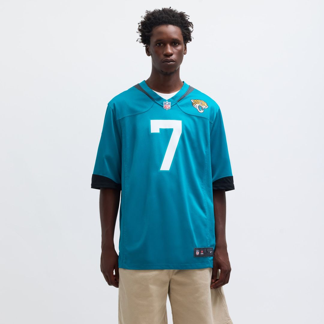 Jacksonville Jaguars Brian Thomas Jr Teal Player Game Jersey product image 4, provided for visual reference and product