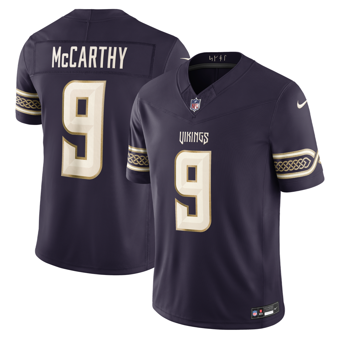 Minnesota Vikings J.J. McCarthy Purple 2026 Rivalries Collection Stitched Limited Jersey product image 1, provided for
