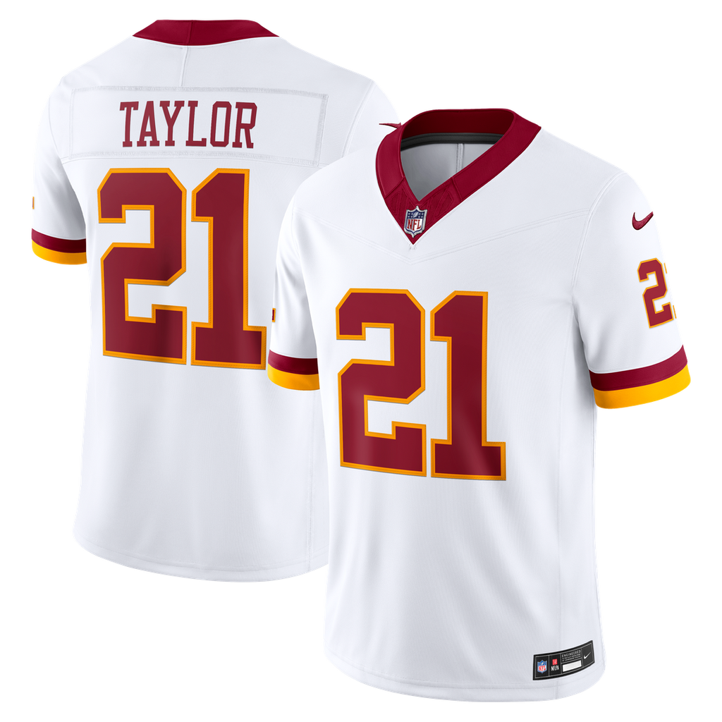 Washington Commanders Sean Taylor White Vapor F.U.S.E. Stitched Retired Limited Jersey product image 1, provided for visual