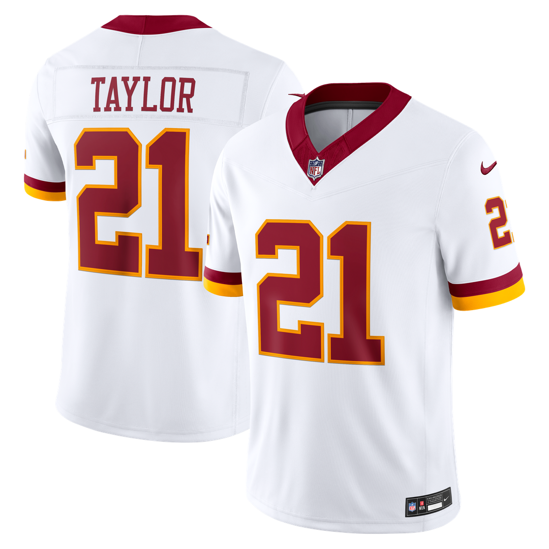 Washington Commanders Sean Taylor White Vapor F.U.S.E. Stitched Retired Limited Jersey product image 1, provided for visual