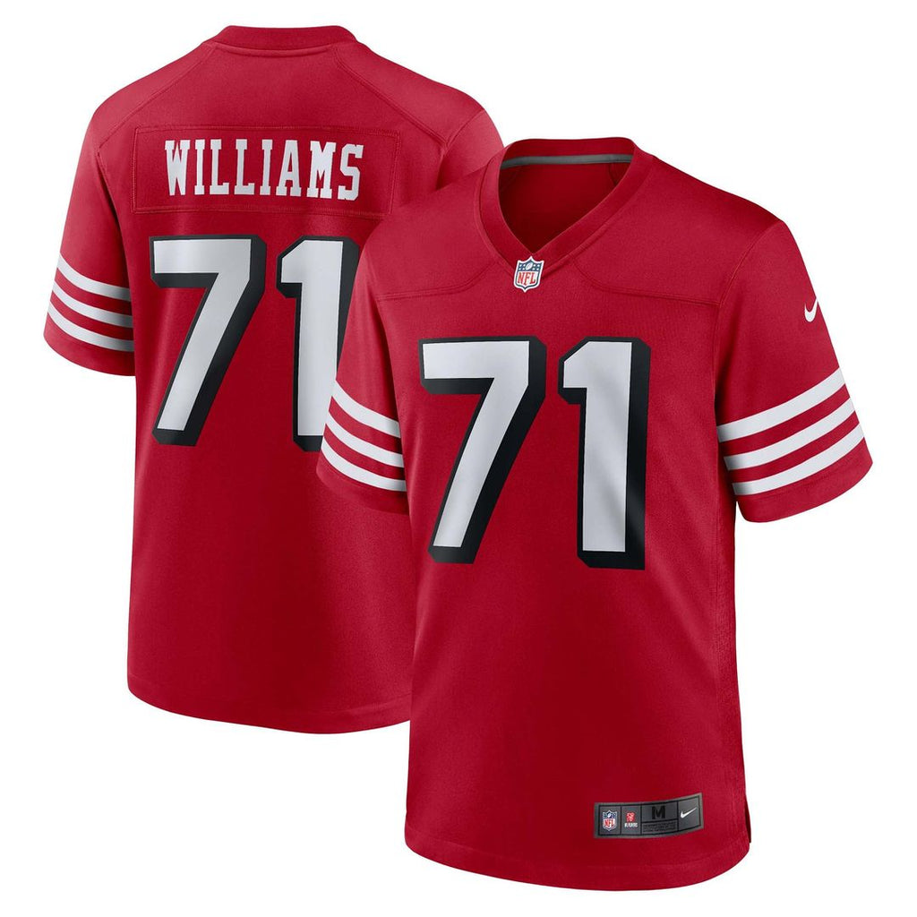 San Francisco 49ers Trent Williams Scarlet Alternate Game Jersey product image 7, provided for visual reference and product