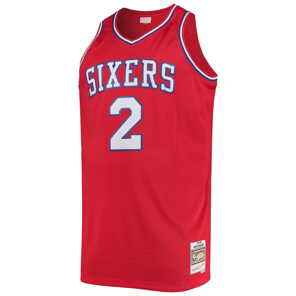 Philadelphia 76ers Moses Malone Mitchell & Ness Red 1982/83 Big & Tall Hardwood Classics Swingman Jersey for Men product