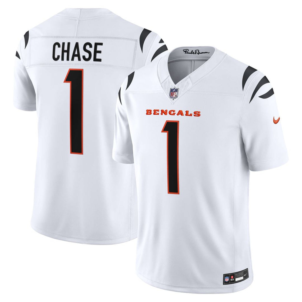 Cincinnati Bengals Ja'Marr Chase Orange Alternate Vapor F.U.S.E. Stitched Limited Jersey product image 10, provided for
