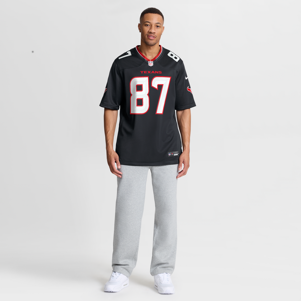 Houston Texans Foster Moreau Navy Team Game Jersey product image 4, provided for visual reference and product detail review