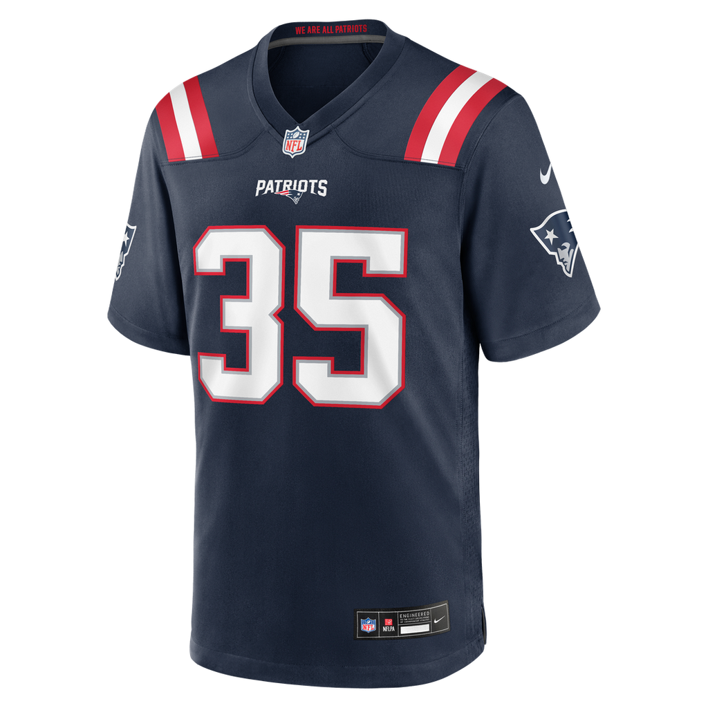 New England Patriots K.J. Britt Navy Team Game Jersey product image 4, provided for visual reference and product detail