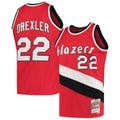 Portland Trail Blazers Clyde Drexler Mitchell & Ness Red 1983/84 Hardwood Classics Swingman Jersey for Men product image 1,