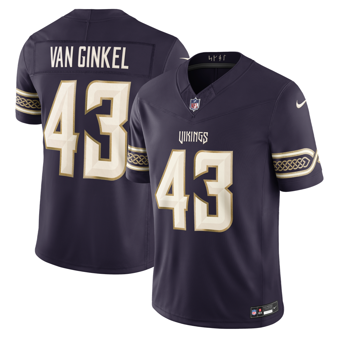 Minnesota Vikings Andrew Van Ginkel Purple 2026 Rivalries Collection Stitched Limited Jersey product image 1, provided for