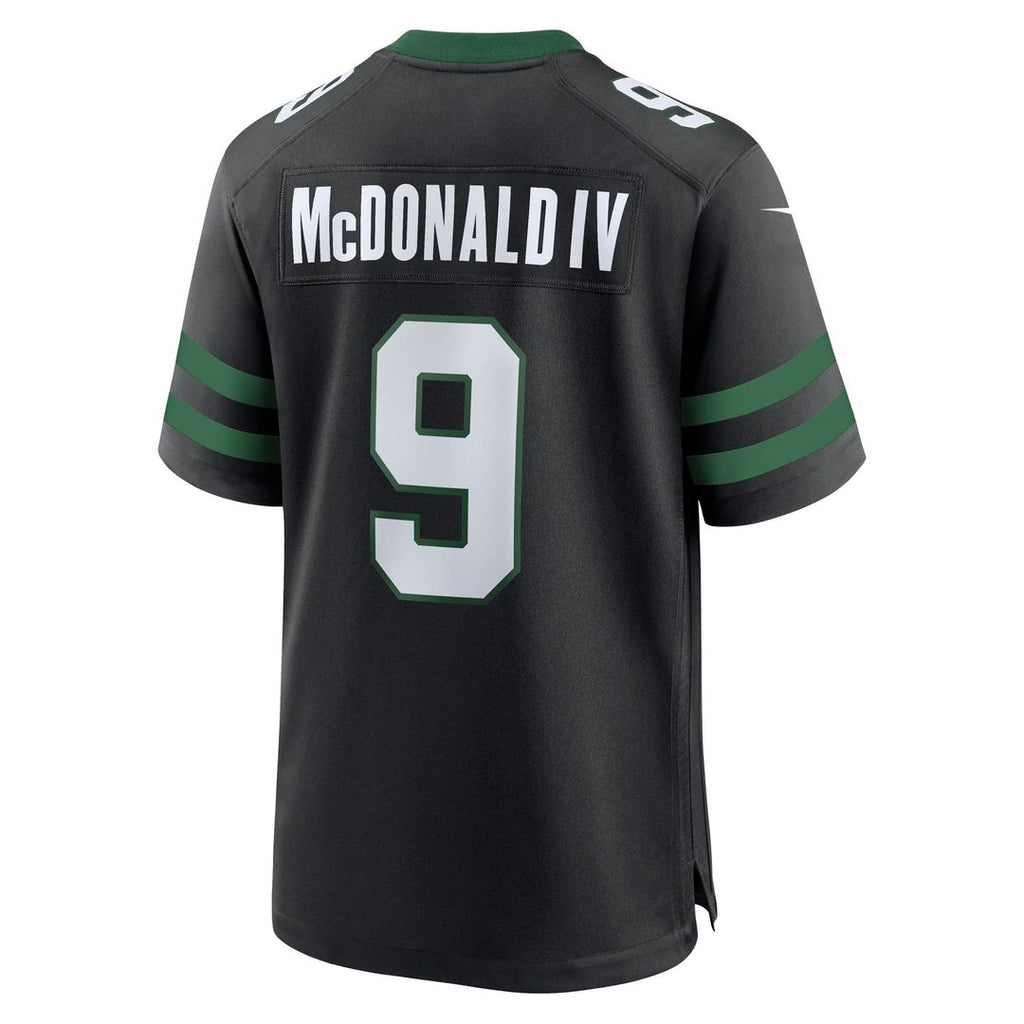 New York Jets Will McDonald IV Legacy Black Alternate Game Jersey product image 9, provided for visual reference and product