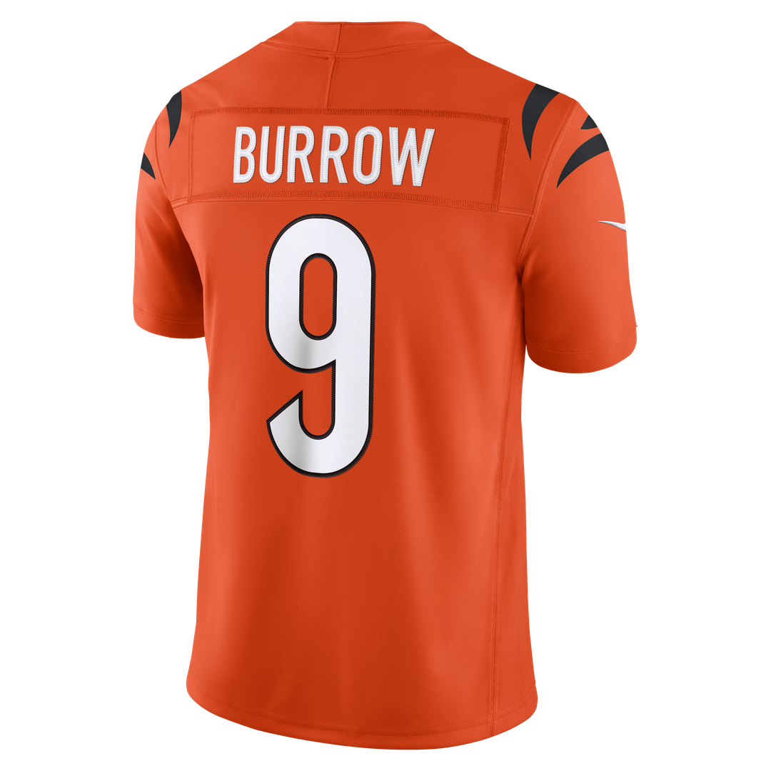 Cincinnati Bengals Joe Burrow Orange Alternate Vapor F.U.S.E. Stitched Limited Jersey product image 6, provided for visual