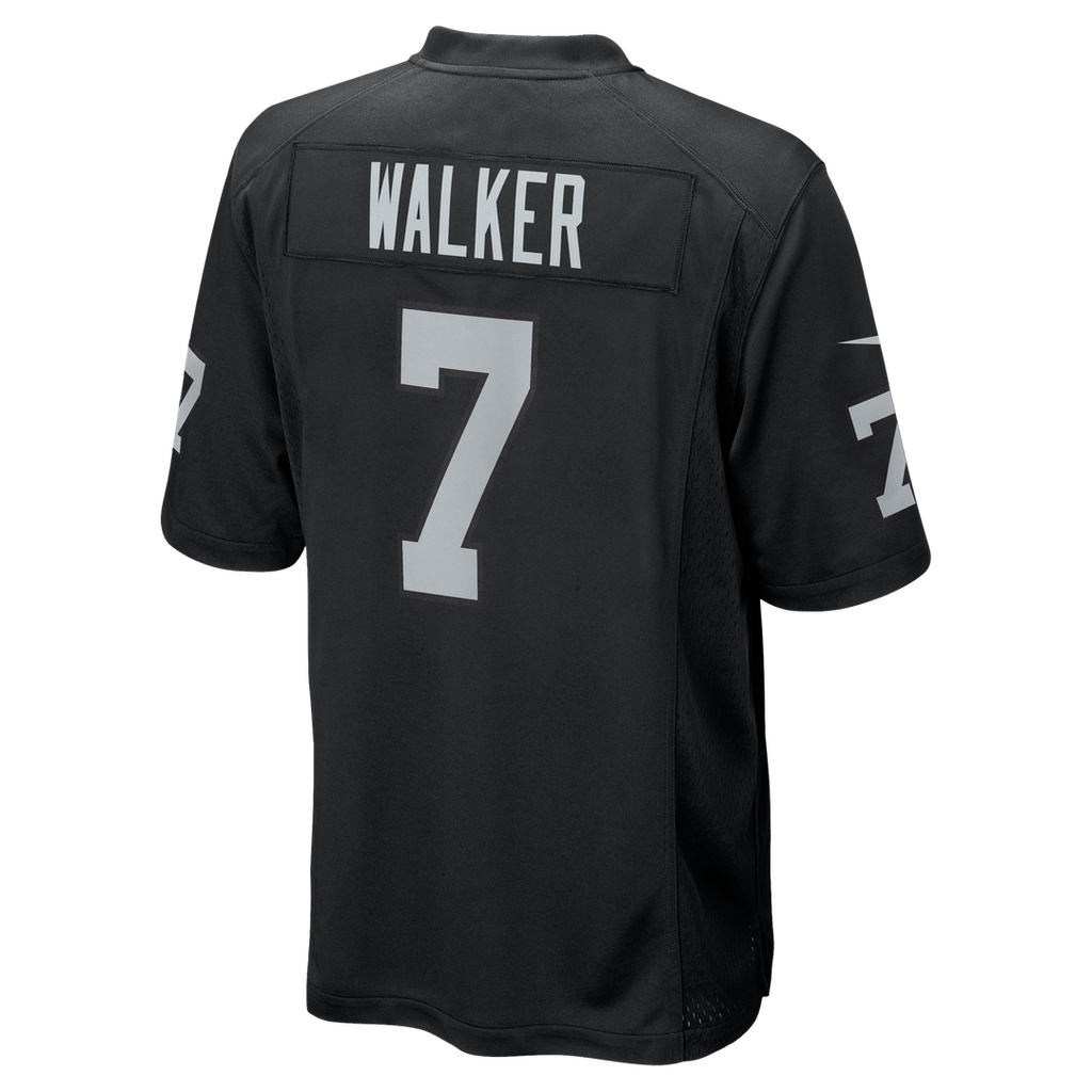 Las Vegas Raiders Quay Walker Black Team Game Jersey product image 3, provided for visual reference and product detail review