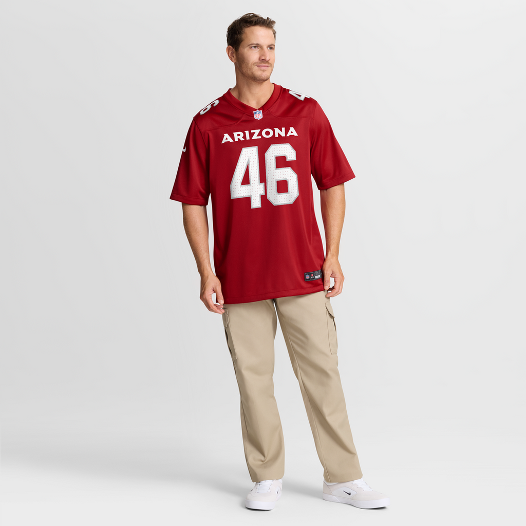 Arizona Cardinals Aaron Brewer Cardinal Team Game Jersey product image 7, provided for visual reference and product detail