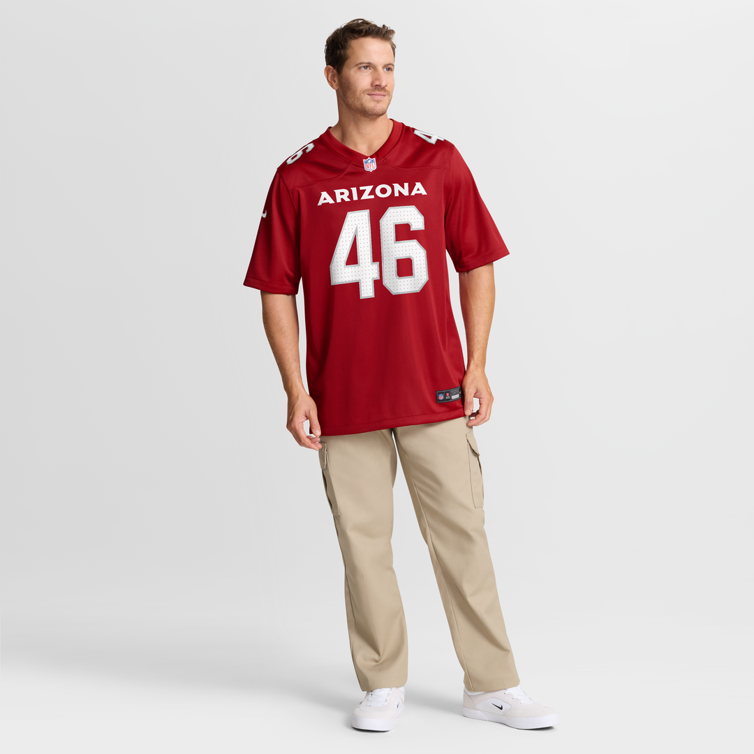 Arizona Cardinals Aaron Brewer Cardinal Team Game Jersey product image 7, provided for visual reference and product detail