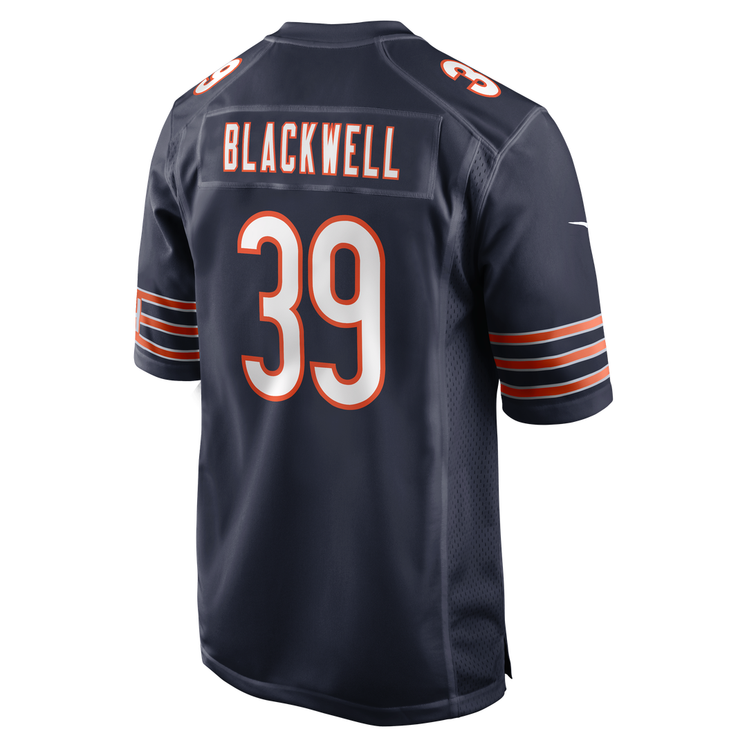 Chicago Bears Josh Blackwell Navy Game Player Jersey product image 3, provided for visual reference and product detail review