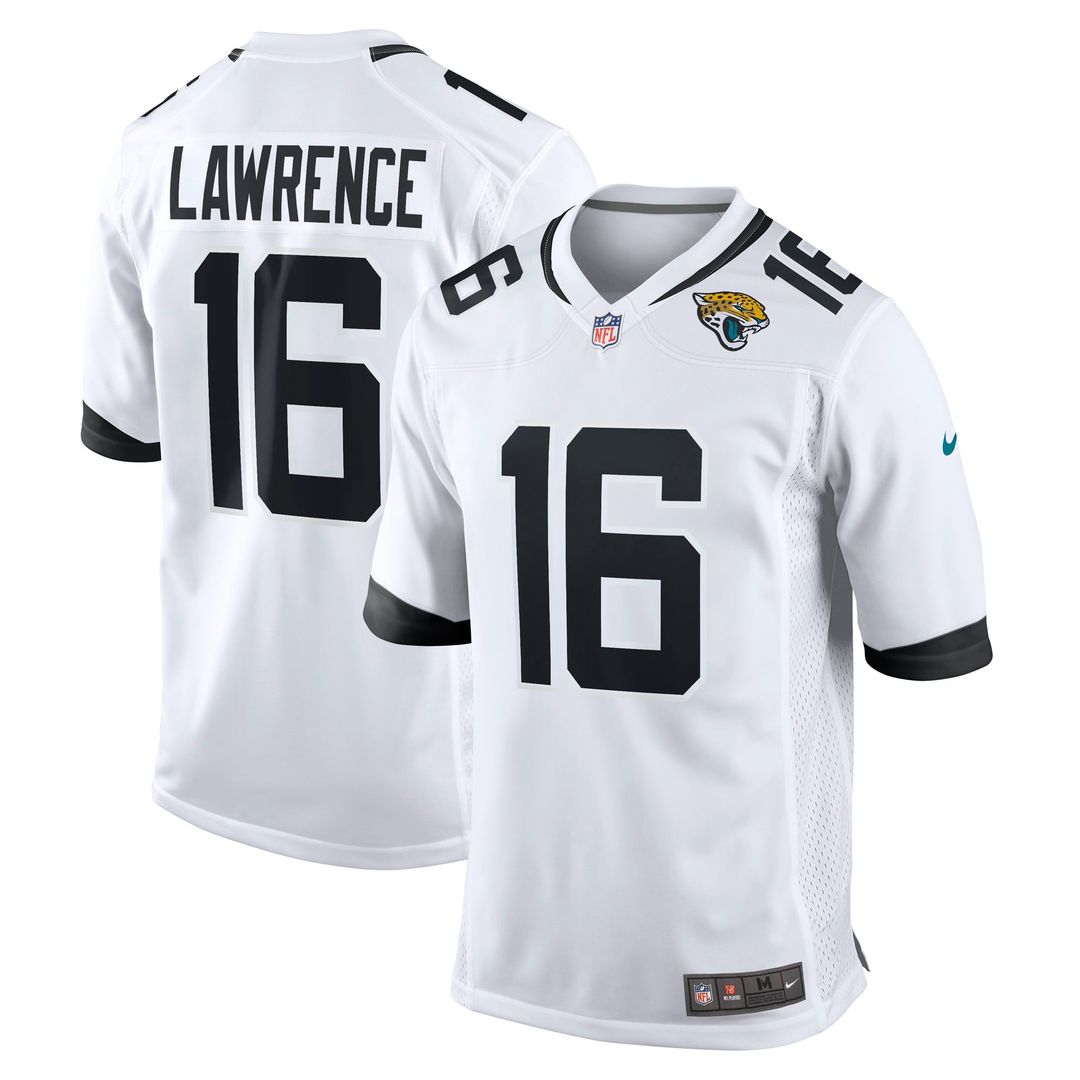 Jacksonville Jaguars Trevor Lawrence White Game Jersey product image 4, provided for visual reference and product detail