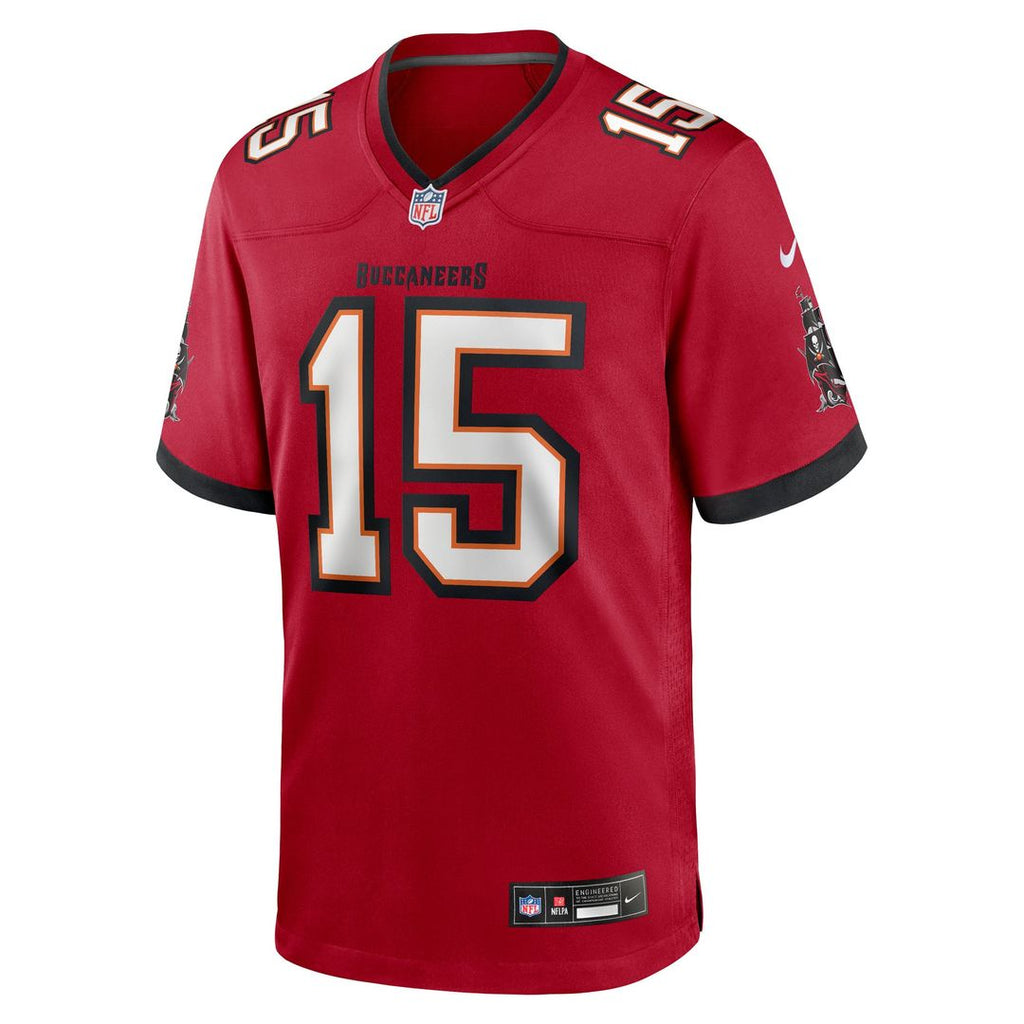 Tampa Bay Buccaneers Tez Johnson Red Team Game Jersey product image 2, provided for visual reference and product detail