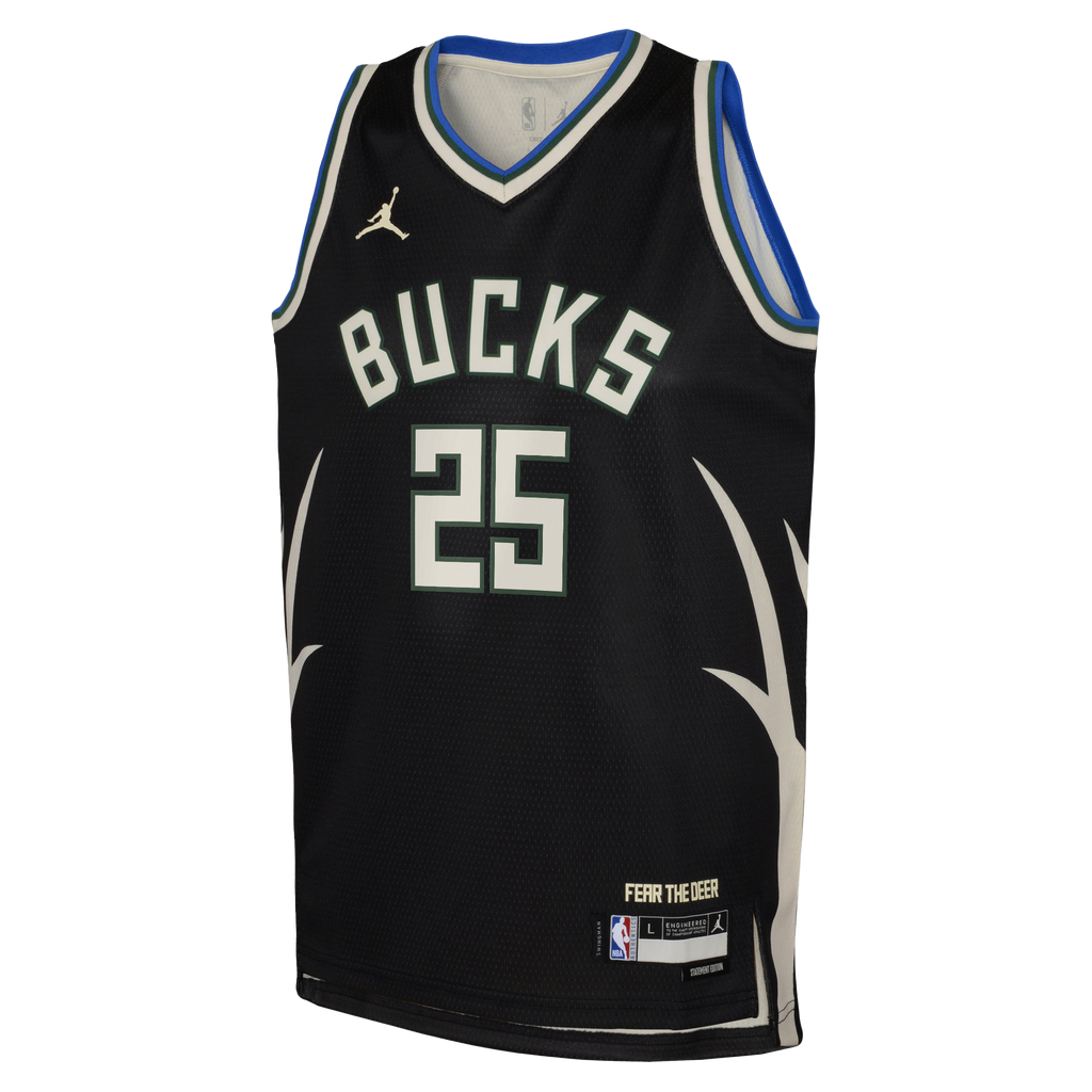 Kasparas Jakučionis Milwaukee Bucks Statement Edition Swingman Jersey - Hunter Green - Youth product image 3, provided for