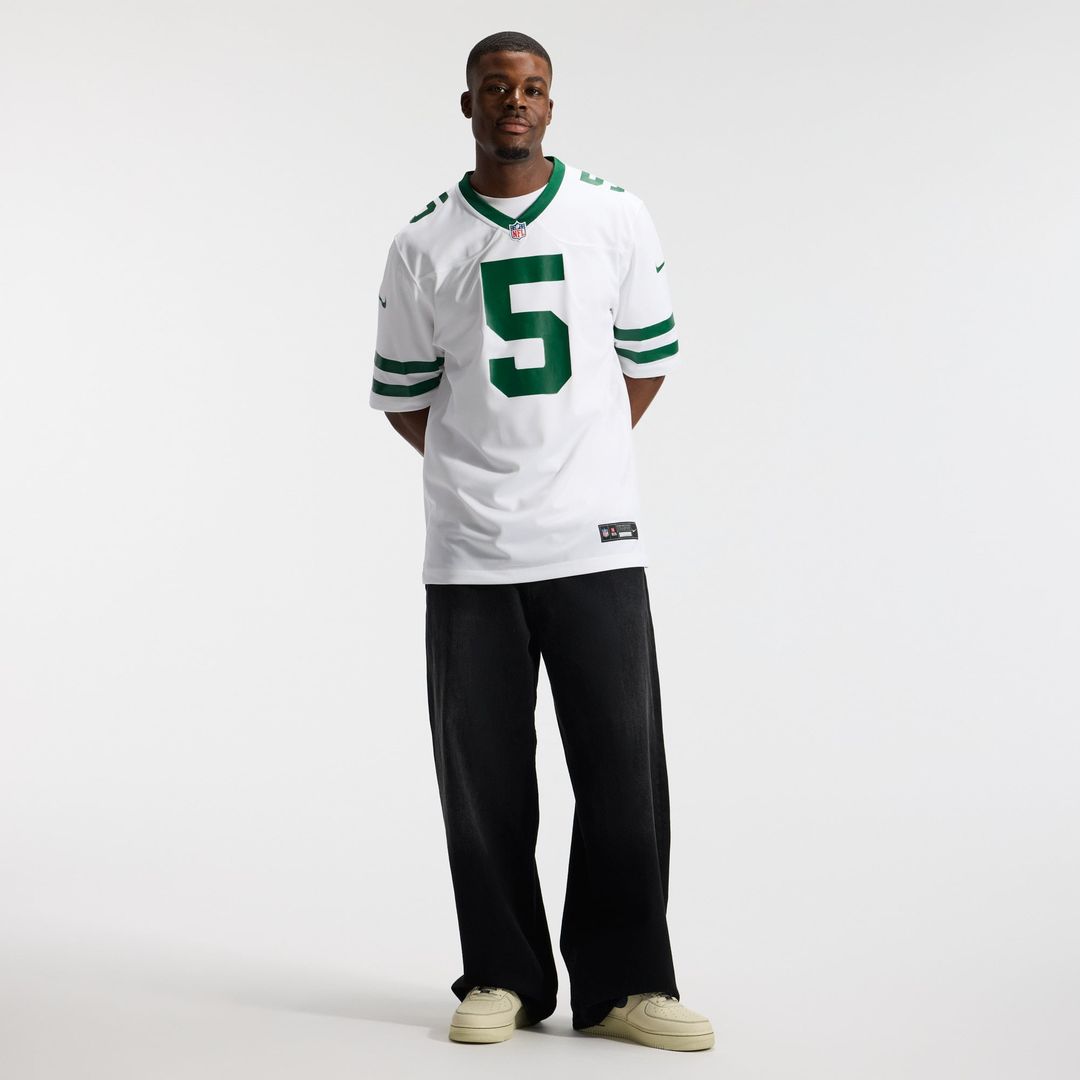 New York Jets Garrett Wilson Legacy White Game Jersey product image 4, provided for visual reference and product detail