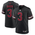 Arizona Cardinals Budda Baker Black Game Jersey product image 1, provided for visual reference and product detail review