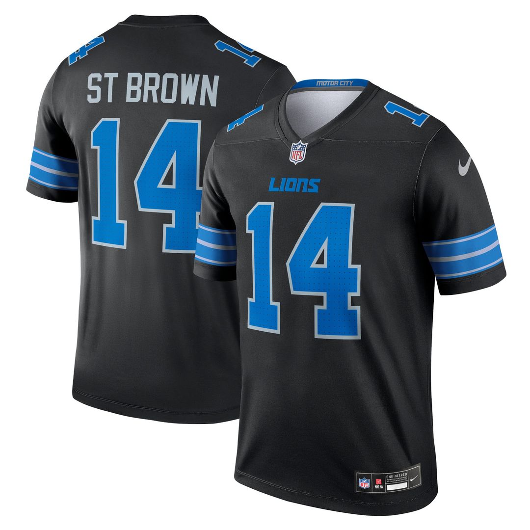 Detroit Lions Amon-Ra St. Brown Blue Legend Player Performance Top product image 7, provided for visual reference and