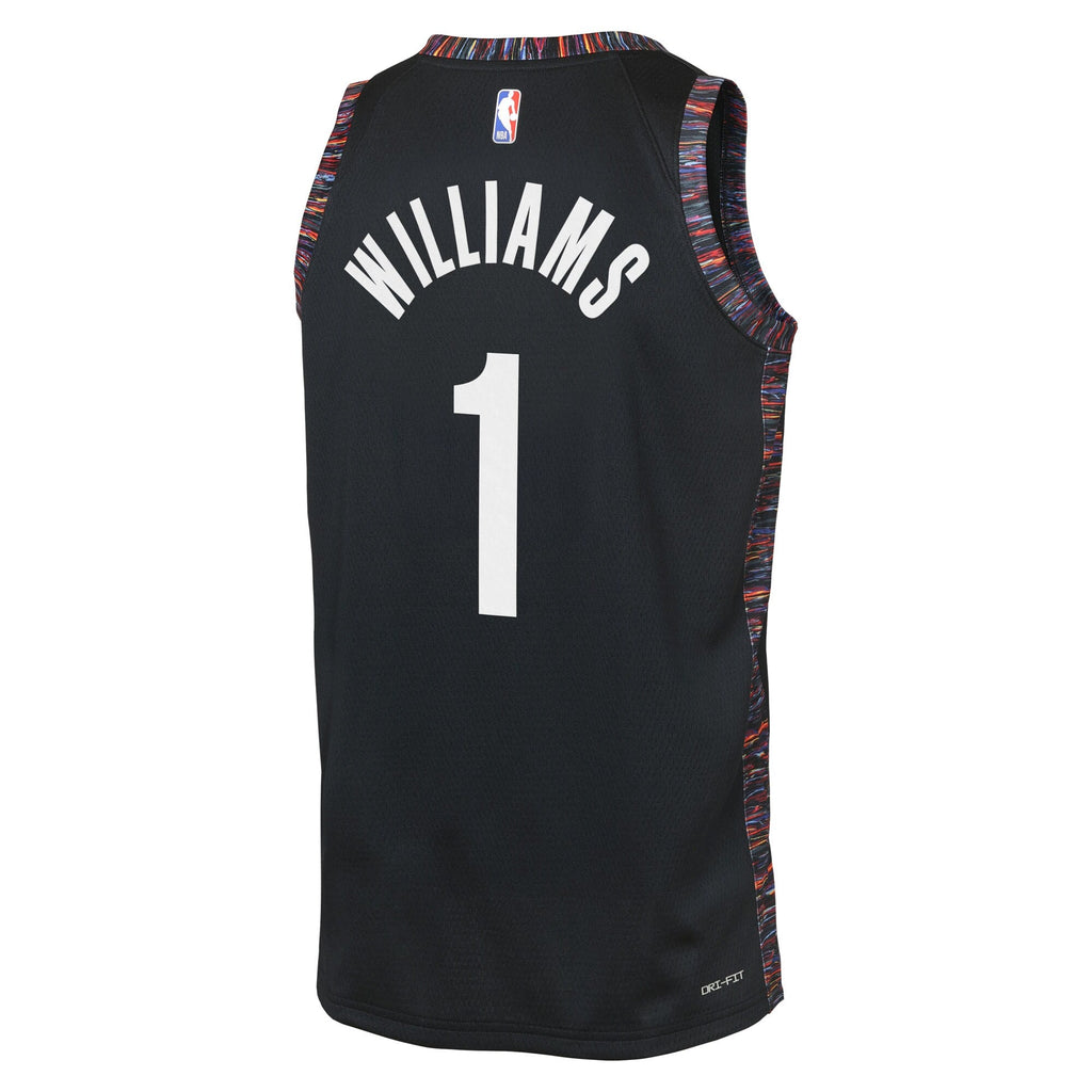 Ziaire Williams Brooklyn Nets 2025/26 City Edition Swingman Jersey - Black - Youth product image 4, provided for visual