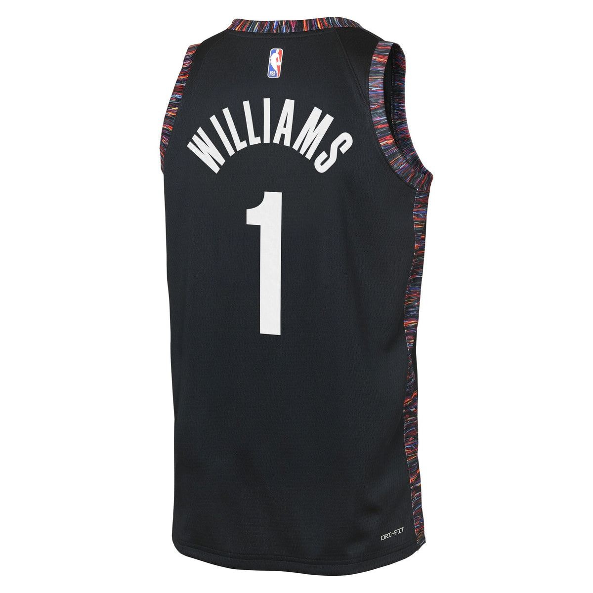 Ziaire Williams Brooklyn Nets 2025/26 City Edition Swingman Jersey - Black - Youth product image 4, provided for visual