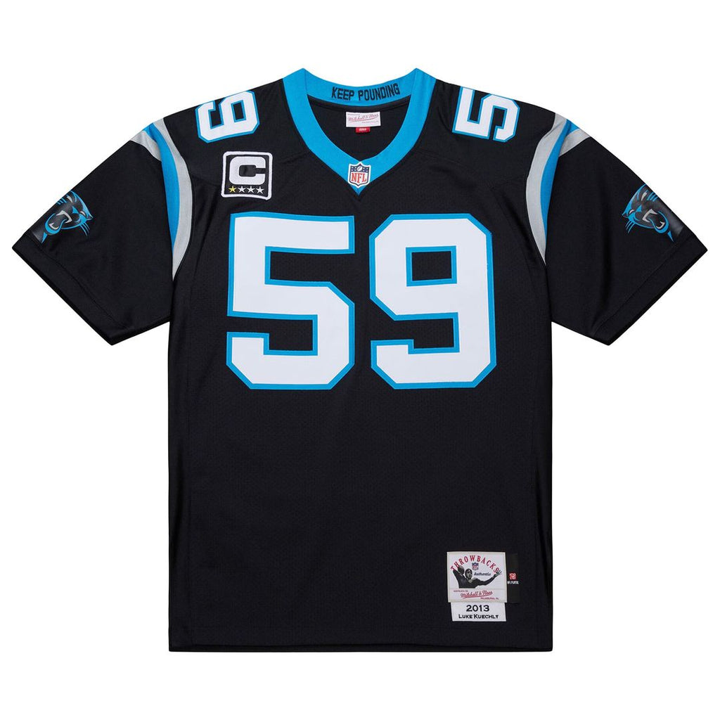Carolina Panthers Luke Kuechly Black 2013 Authentic Throwback Retired Player Jersey product image 1, provided for visual