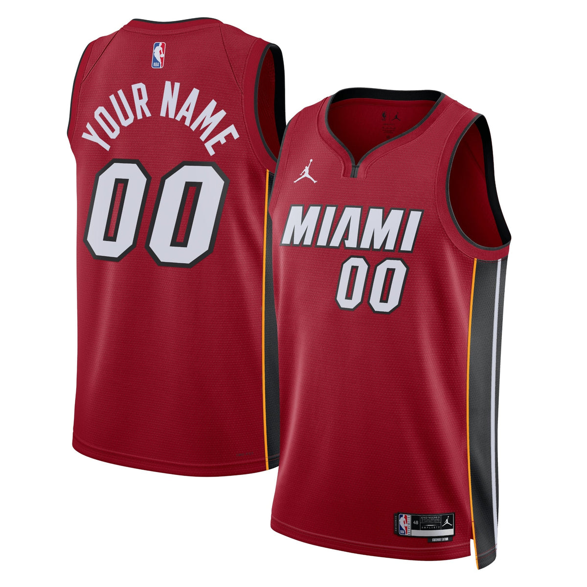 Miami Heat Statement Swingman Basketball Jersey - Custom - Unisex product image 1, provided for visual reference and product