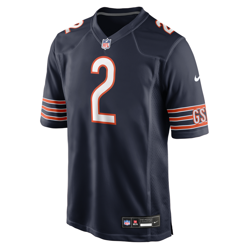Chicago Bears Coby Bryant Navy Team Game Jersey product image 2, provided for visual reference and product detail review
