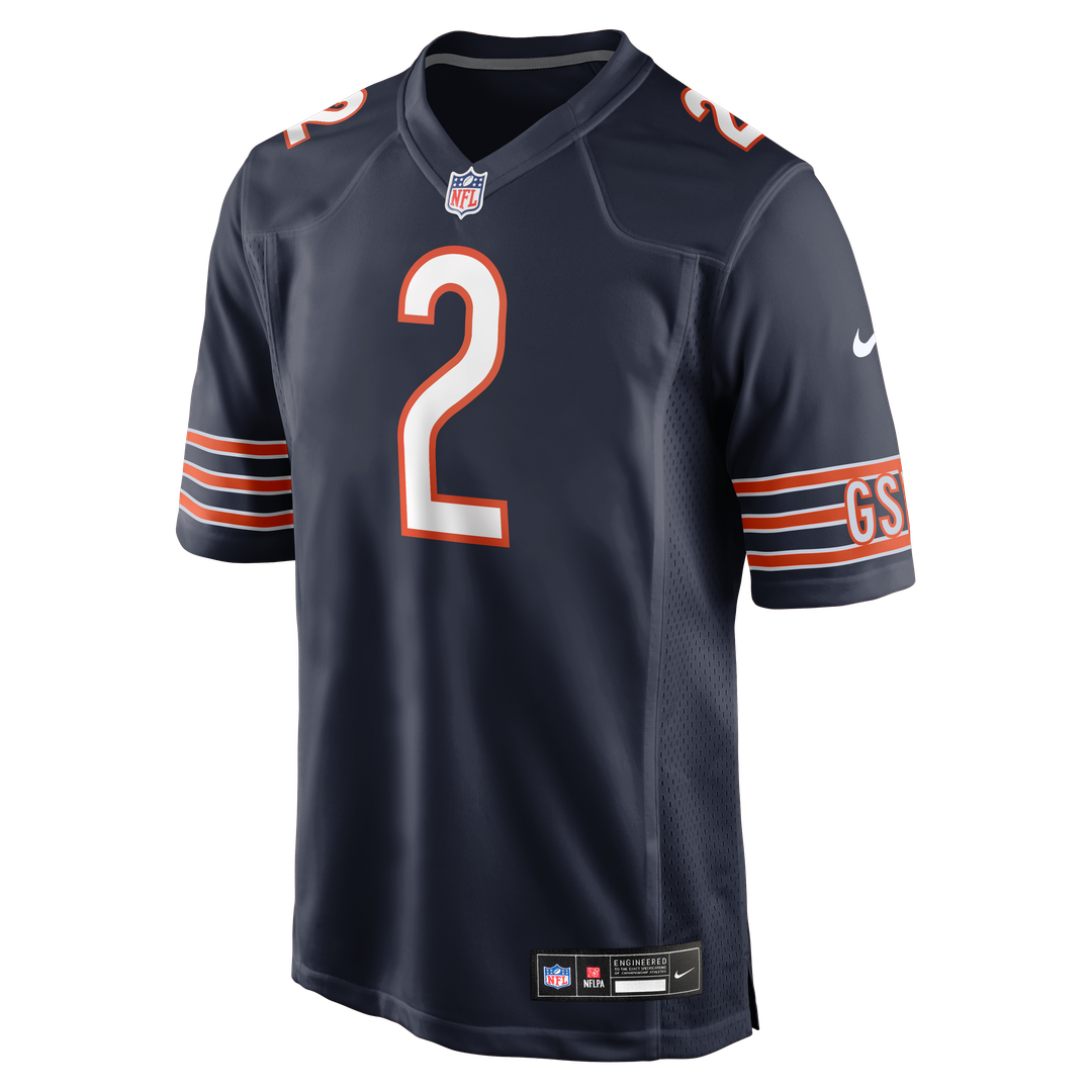 Chicago Bears Coby Bryant Navy Team Game Jersey product image 2, provided for visual reference and product detail review