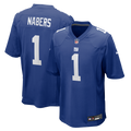 New York Giants Malik Nabers Royal Player Game Jersey product image 1, provided for visual reference and product detail