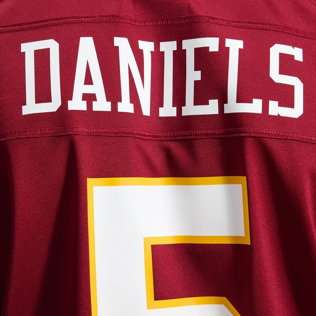 Hail Raiser Men Washington Commanders Jayden Daniels Black Alternate Game Jersey product image 37, provided for visual