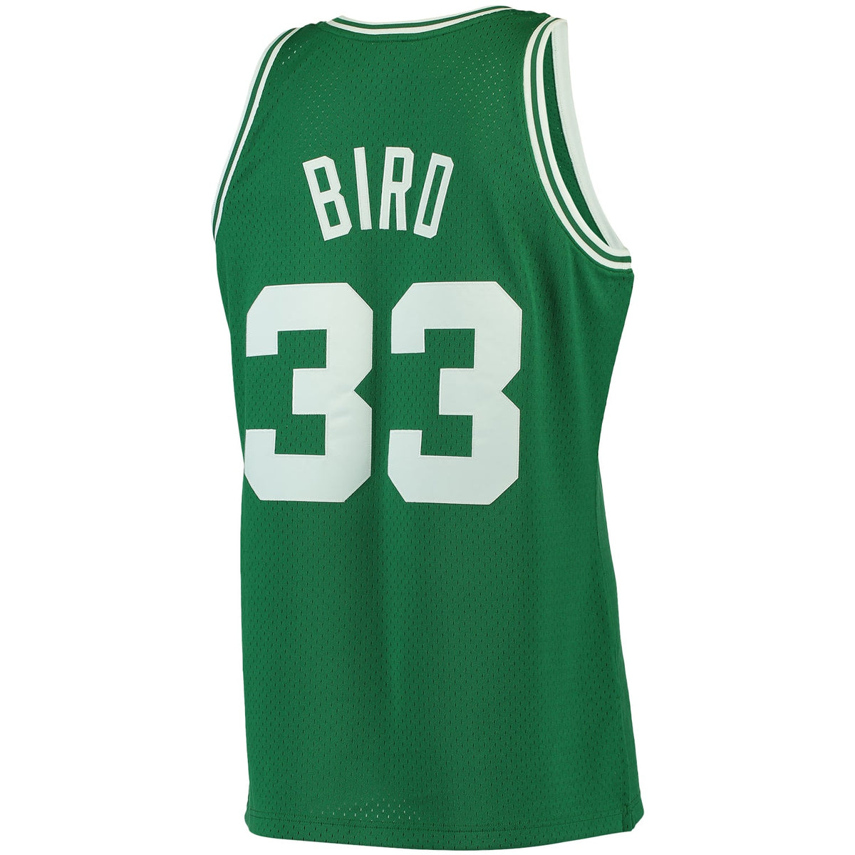 Boston Celtics Larry Bird Mitchell & Ness Kelly Green 1985/86 Big & Tall Hardwood Classics Swingman Jersey for Men product