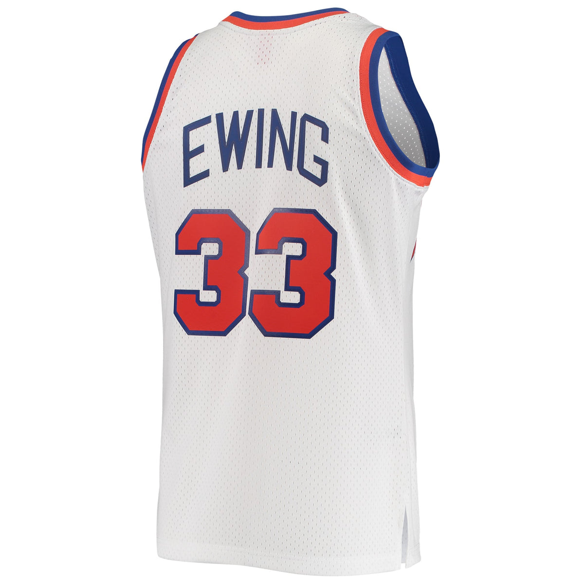 New York Knicks Patrick Ewing Mitchell & Ness White 1985/86 Hardwood Classics Swingman Jersey for Men product image 4,
