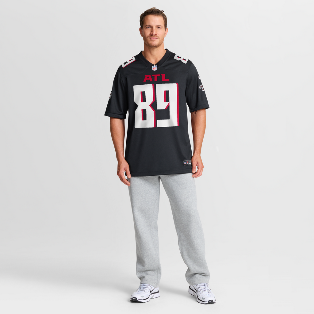 Atlanta Falcons Charlie Woerner Black Game Jersey product image 7, provided for visual reference and product detail review