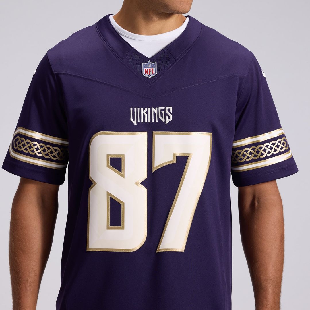 Minnesota Vikings T.J. Hockenson Purple 2026 Rivalries Collection Stitched Limited Jersey product image 8, provided for